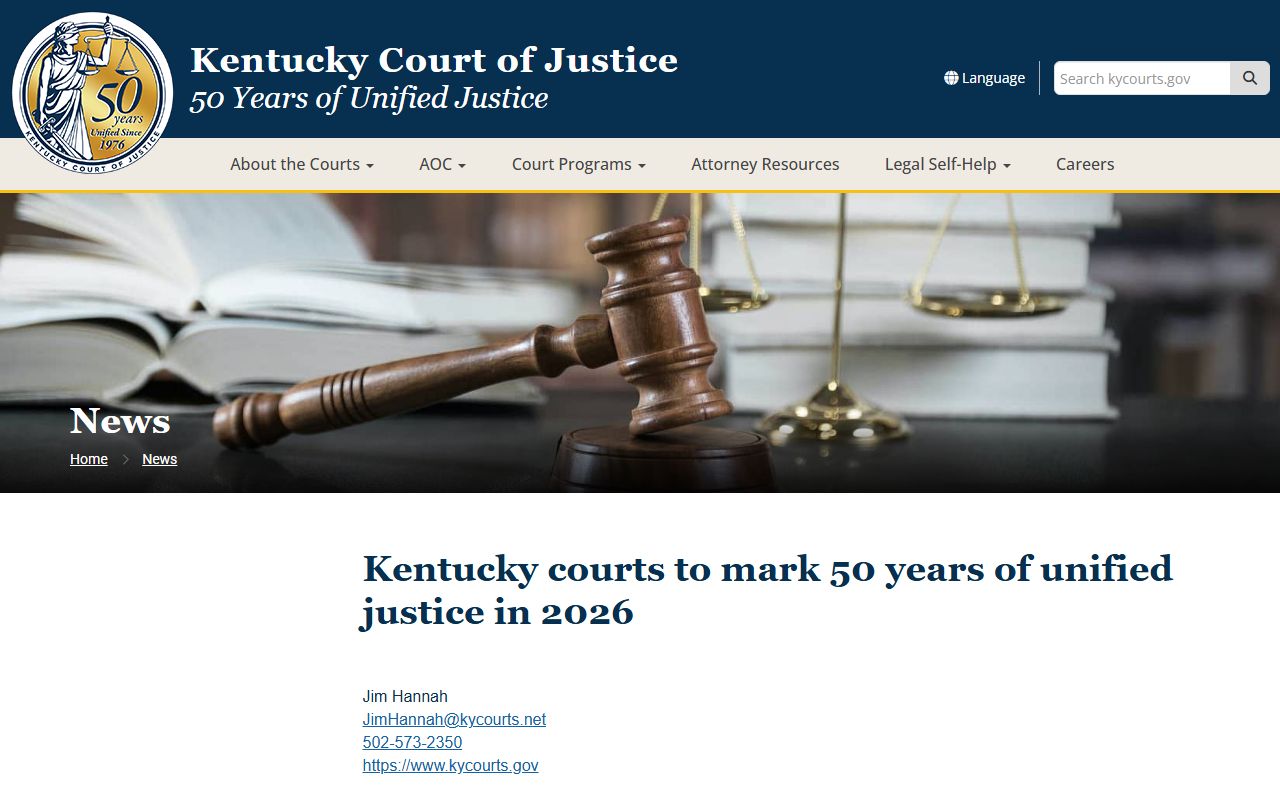 Rockcastle County court charges Kentucky Court of Justice source