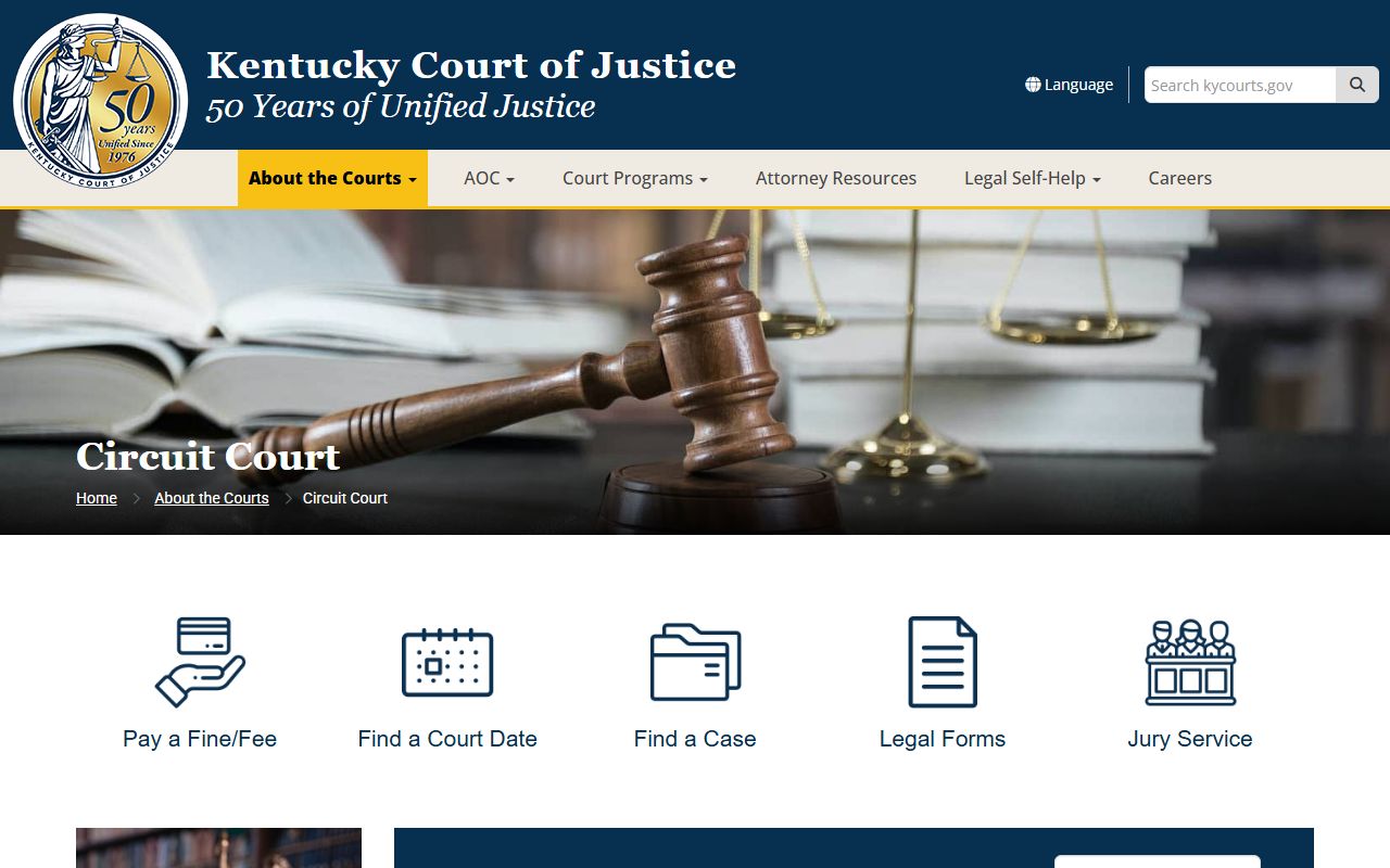 Rockcastle County court records Circuit Court jurisdiction page