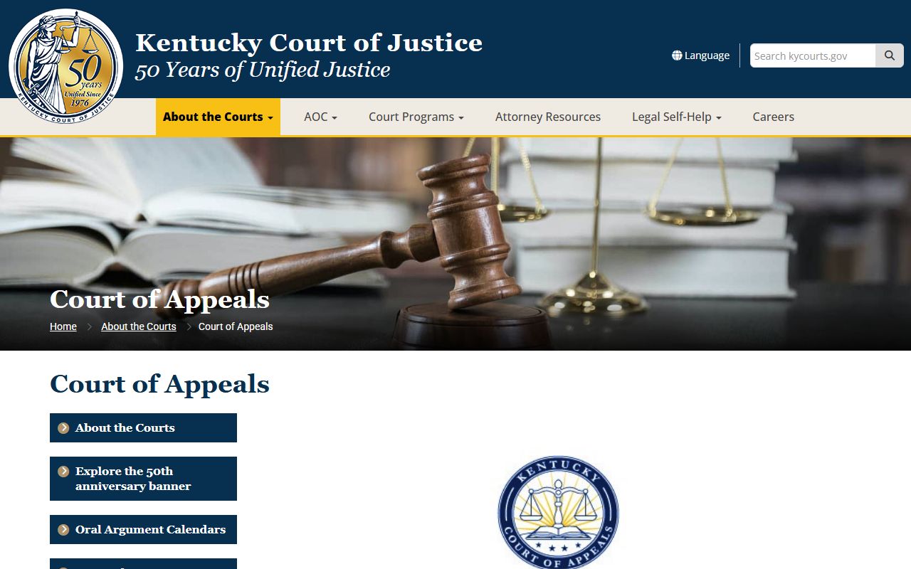Rockcastle County court records Kentucky Court of Appeals public access page