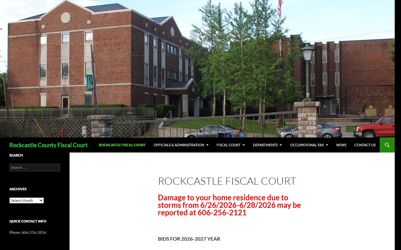 Rockcastle County court records Fiscal Court courthouse information